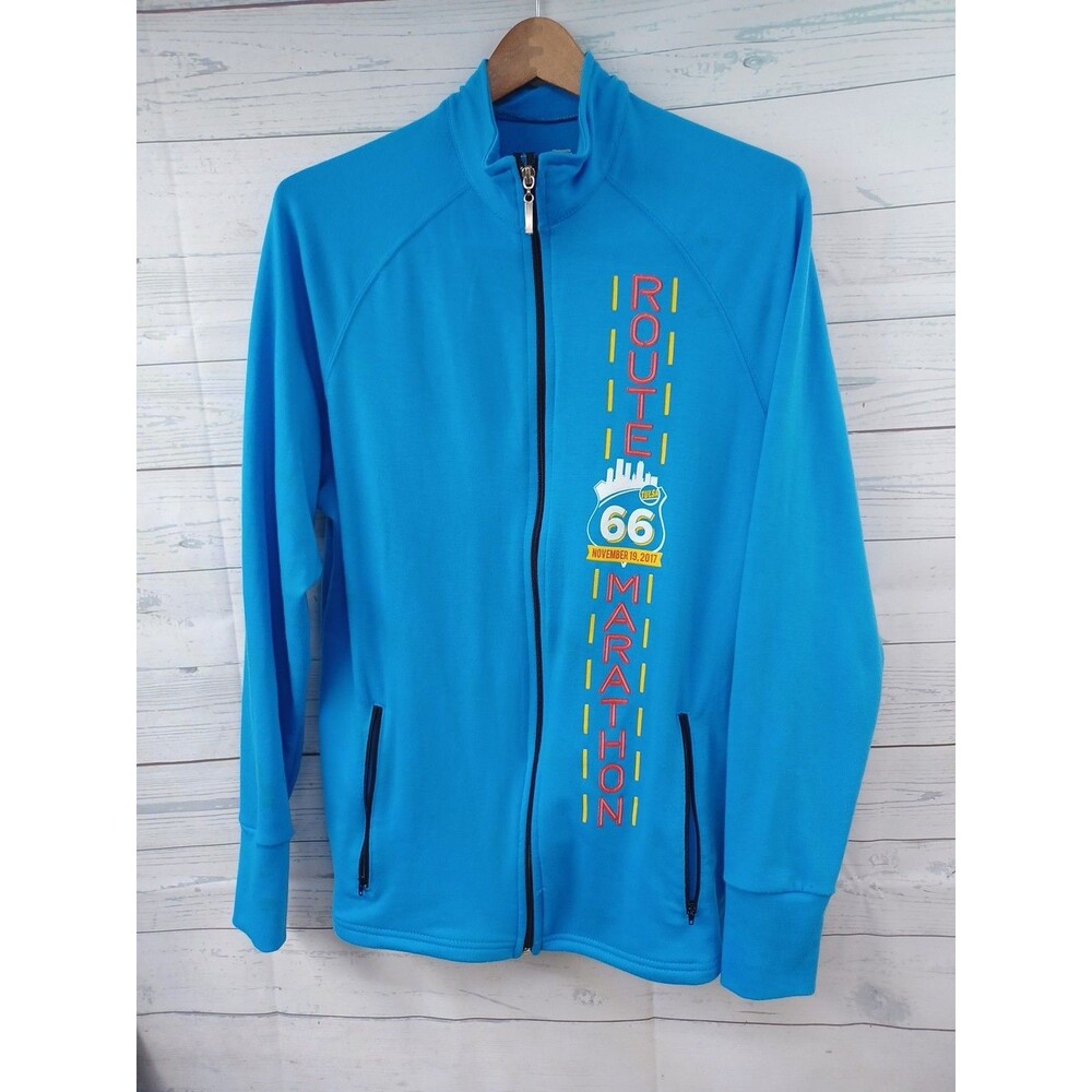 Leslie Jordan Route 66 Marathon Running Jacket Men Sz M Full Zip 2017